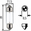 Лампа освещения номерного знака 8GM002092121 Hella (мини-фото №1)